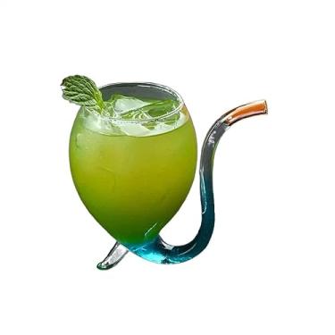 Imagem de hezhuhe2258 Caneca de vidro criativa para bebida fria copo de vinho suco copo de vidro festa em casa bar use caneca de café transparente