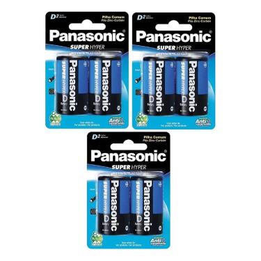 Imagem de Pilhas Panasonic D - Kit 6 Unidades - Rádio/Brinquedos
