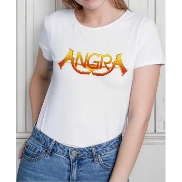 Imagem de Camiseta Camisa Algodão Feminina Masculina Adulto Banda de Rock Angraa