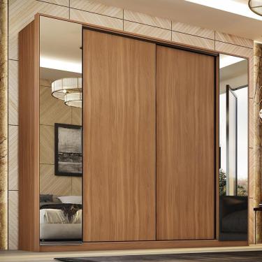 Imagem de Guarda Roupa Casal Laredo 4 Portas  Amêndola Touch Com Espelho - Demartêz