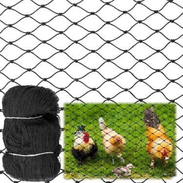 Imagem de Yoojahow Rede para pássaros de 7,6 x 7,6 m de grau comercial, malha de 2,5 cm com nó pesado, rede para frango, rede de aves, aviário, galinha, jardim, mirtilos, árvores frutíferas