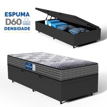 Imagem de Cama Box Baú com Colchão de Espuma D60 Double Face Guarda Costas Comfort Force Probel Solteiro 88cm