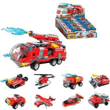 Imagem de Brinquedo para Montar Super Caminhão Bombeiro Sortido - Keepplay