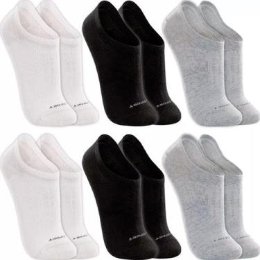 Imagem de Kit 6 Pares Meias Lupo Invisível Sapatilha Soquete Original, Mista, 41