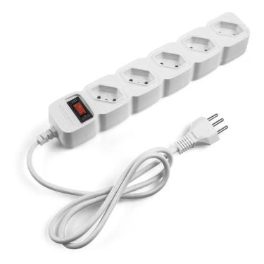 Imagem de Filtro de Linha EPE 205+ com 5 Tomadas e Proteção Contra Surtos Branco Intelbras