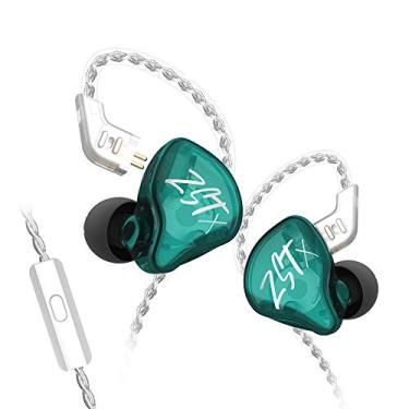Imagem de Fone de ouvido intra-auricular KZ ZST X 1BA 1DD Dual Driver Fones de ouvido com fio HiFi ergonômicos para jogos com cabo destacável de 2 pinos para cantor audiófilo DJ