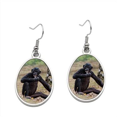 Imagem de Brinco Bonobo filhote de um chimpanzé – Brincos pendentes para meninas – Presente de festa de aniversário dos namorados