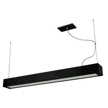 Imagem de Impacto Pendente para 2 Lâmpadas 125x10X6cm Preto  TBP-02/PT