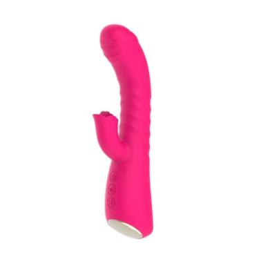 Imagem de Vibrador 10 modos de Impulso Coelho Dupla Aquecimento Varinha Mágica Brinquedo Sexual Adulto Para Mulher Zatla (Rosa)
