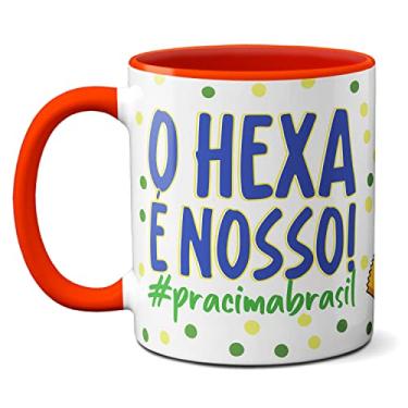 Imagem de Caneca O Hexa É Nosso! Pra Cima Brasil! Família Simpsons (Vermelha)