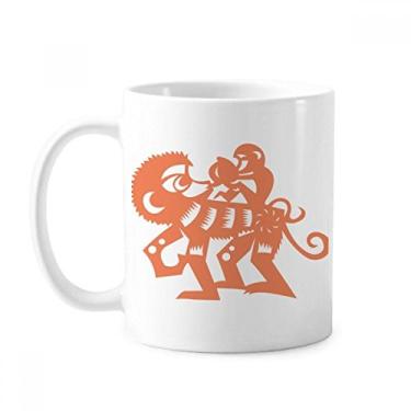 Imagem de Ano de macaco animal China zodíaco caneca cerâmica café porcelana xícara louça