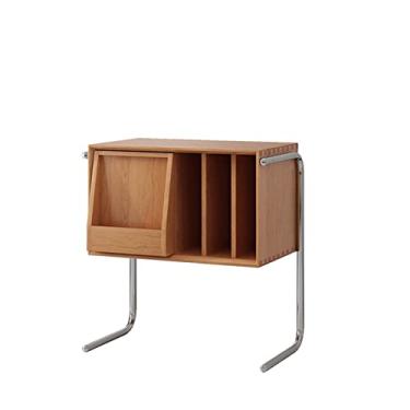 Imagem de KIZQYN Estante nórdico armário de revista prateleira pequena armário lateral sala de estar TV sofá armário lateral estante