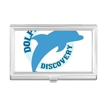 Imagem de Carteira de bolso com estampa de golfinho azul oceano simplificado