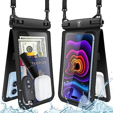 Imagem de Takfox Bolsa de telefone à prova d'água com espaço duplo [pacote com 2], capa seca dupla grande para Samsung Galaxy S25 Ultra S24 S23 S22 A16 A15 A14 A35 iPhone 16 Pro Max serve para todos os