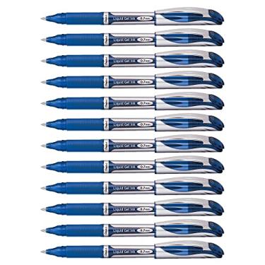 Imagem de Pentel 616266 EnerGel Deluxe Canetas de gel ponta média azul dúzia (BL57-C)