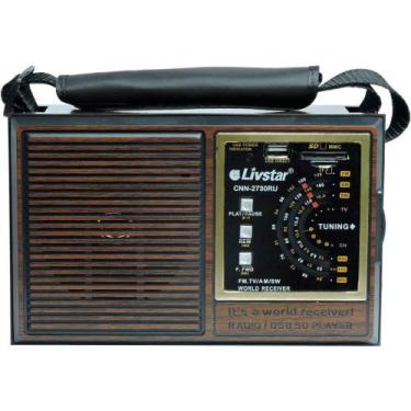 Imagem de Rádio Livstar Cnn-2730RU Recarregável Am Fm 5W RMS 4 Ohms