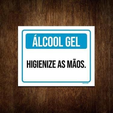 Imagem de Placa Sinalização - Álcool Gel Higienize As Mãos 36X46 - Sinalizo