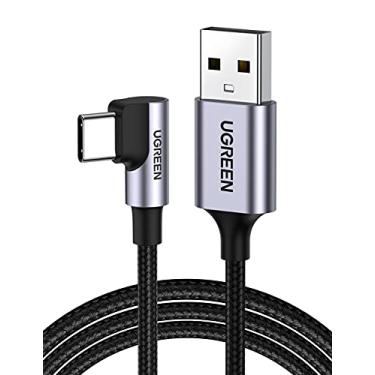 Imagem de UGREEN Cabo USB para USB C Ângulo reto Cabo USB A para Tipo C Compatível com iPhone 15/15 Plus/15 Pro/15 Pro Max/Galaxy S10/ S10+/ Note 20/LG V50/V60/iPad Mini 6 Air 5/GoPro Hero 8, 6,6 pés