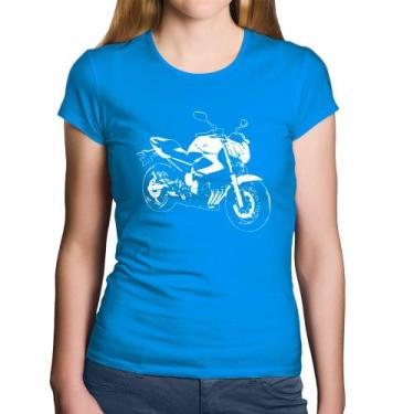 Imagem de Baby Look Algodão Moto XJ6 N Art - Foca na Moda, Azul, G