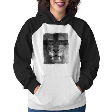 Imagem de Moletom Feminino Leão de Judá - Foca na Moda, Branco, Preto, GG