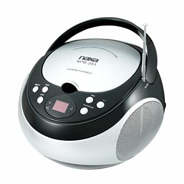 Imagem de NAXA Electronics NPB-251BK leitor de CD portátil com rádio estéreo AM/FM, preto