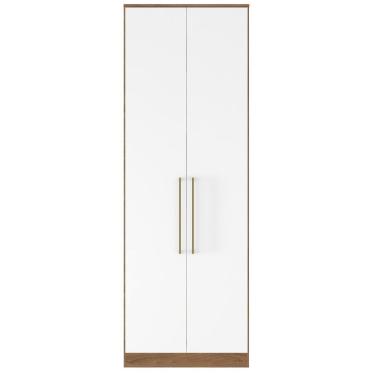 Imagem de Armário Modulado Irlanda 2 Portas Com Maleiro e 3 Gavetas 2,30m Altura Amendola e Branco