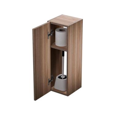 Imagem de Armário Organizador Multiuso Freijó Com Porta Para Banheiro