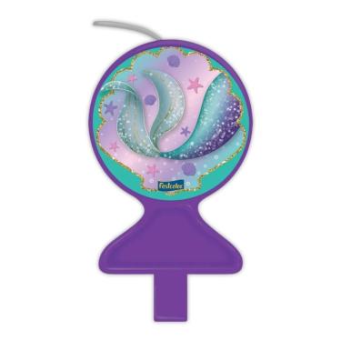 Imagem de Vela De Aniversário Sereia Plana