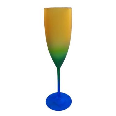 Imagem de Taça De Champanhe Acrílico Verde Amarelo E Azul 160ml