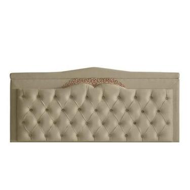 Imagem de Cabeceira De Cama Box Painel Barcelona King 195 cm Retro Capitonê Botã