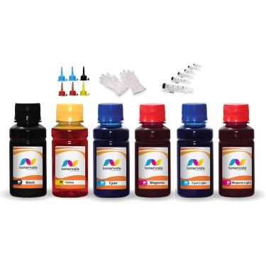 Imagem de Kit 6 Tinta Para Epson L805 T673120 CMYK 100ml