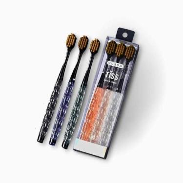 Imagem de Kit 3 Escovas De Dente Com Cabo De Cristal - Qualidade Superior - OUTR