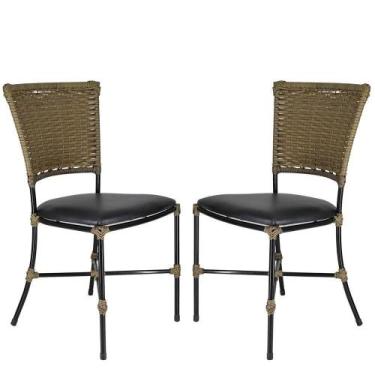 Imagem de Jogo De Cozinha Cadeiras Gramado Pequi Jantar - PANERO MÓVEIS