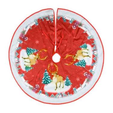 Imagem de Saia Para árvore De Natal Temática Rena Pinheiro 83cm - Gici Christmas