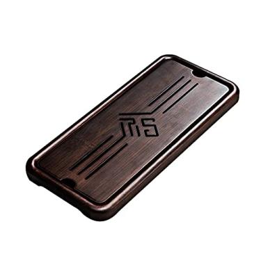 Imagem de FTOQWZXV Bandeja de chá de gongfu chinês com armazenamento de água bandeja de chá de drenagem retangular placa de copo para chá Kungfu (B)