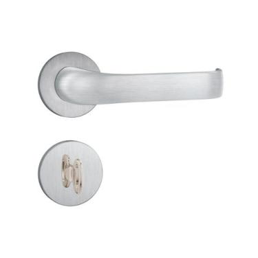 Imagem de Fechadura Banheiro 823/37 Roseta Redonda Inox Escovado 40mm Stam