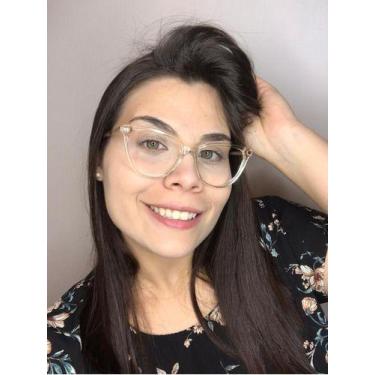 Imagem de Armação Óculos Grau Feminino Gatinho Betina Transparente - Palas Eyewe