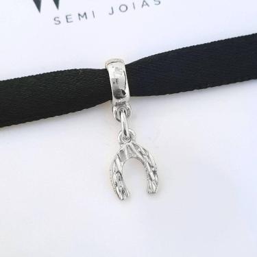 Imagem de Pingente Berloque Ferradura Pandora Banhado a Prata 925 - Premium