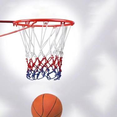 Imagem de Rede de basquete, redes de basquete profissionais resistentes ao ar livre, cesta de basquete de nylon - 12 voltas