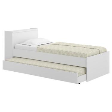 Imagem de Bicama Com Colchão Incluso E Baú Embutido Multimóveis Branca - MULTIMO