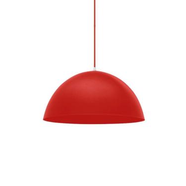 Imagem de Lustre Pendente Taschibra Td 821f P E27 Bivolt Vermelho Fosco