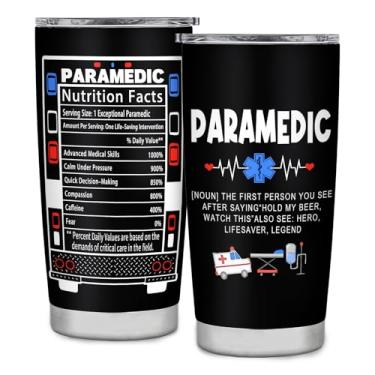 Imagem de BDANTUMBLER Presentes paramédicos para homens, presentes para Emts, presente de aniversário de formatura de paramédicos, presente de Natal, presente de dia dos paramédicos, caneca de café 590 ml