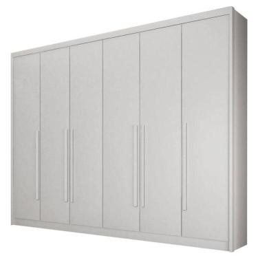 Imagem de Guarda Roupa Casal Bragança 6 Portas 8 Gavetas Neve - Horizonte