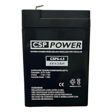 Imagem de Bateria recarregável 6v 4,5 ah para moto elétrica infantil - Csp Power