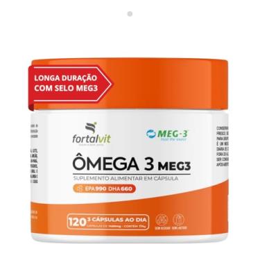 Imagem de Ômega 3 MEG-3 Alta Concentração EPA 990mg DHA 660mg - 120 Cápsulas - Pureza Garantida, Fortalvit