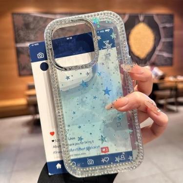 Imagem de HTVJFX Capa Dupla Frente e Verso para iPhone 13 Pro, Capa de Silicone Macio Gradiente Star (para iPhone 13 Pro/Azul)