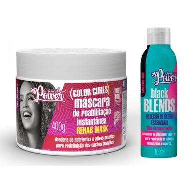 Imagem de Kit Soul Power Masc. Reab. Color Curls + Óleo Black Blends