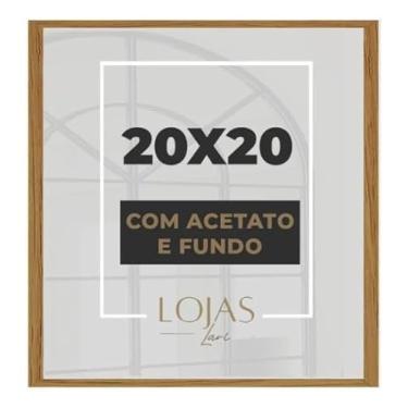 Imagem de Moldura Quadro 20x20cm Com Acetato Poste Certificado fotos Imagem (Marrom)