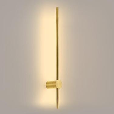 Imagem de Lâmpada De Parede Led Moderna, Luz De Parede De Cabeceira, Cores De Parede De Metal Linear Douradas Com Abajur De Acrílico Branco, Lâmpadas De Parede De Faixa Longa Para Quart, Gold, 60CM