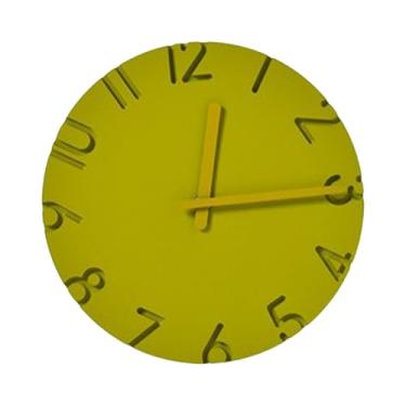 Imagem de Relógio de parede moderno e - Relógio de parede moderno de decoração silenciosa de 12 polegadas | Decoração de parede com textura de cimento Número Decoração de casa simples para quarto